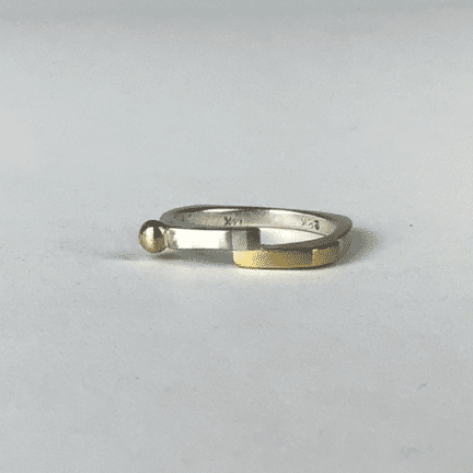 Silver and Gold Ring