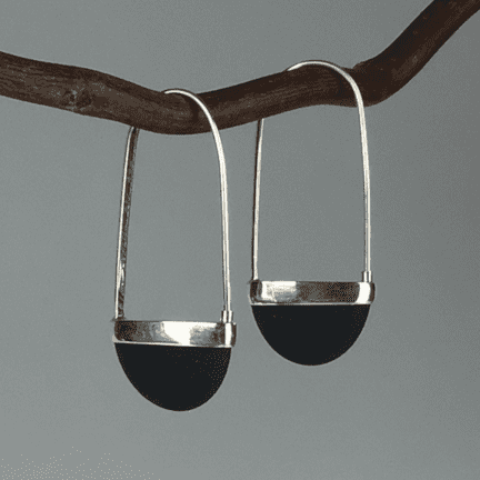 Beach Stone Basket Earrings