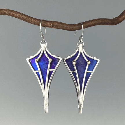 "Gold Peaks" Titanium Earrings