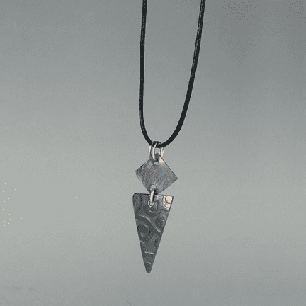 Alternative view of "Crackle of Light" Titanium Necklace