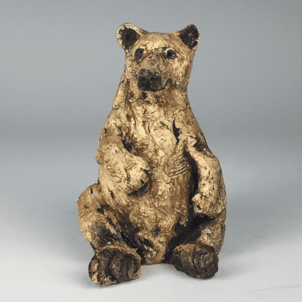 Little Sitting Bear Clay Sculpture
