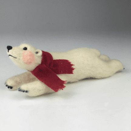 Alternative view of Felted Winter Polar Bear