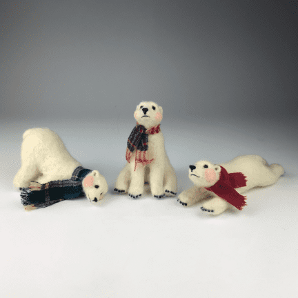 Felted Winter Polar Bear
