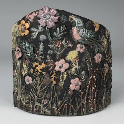 Raku Meadow Wall Vignette