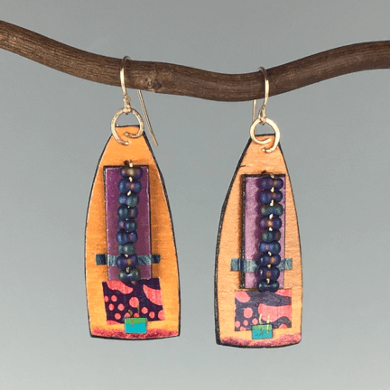 Paper Collage Earrings