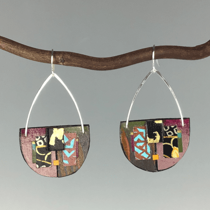 Paper Collage Earrings