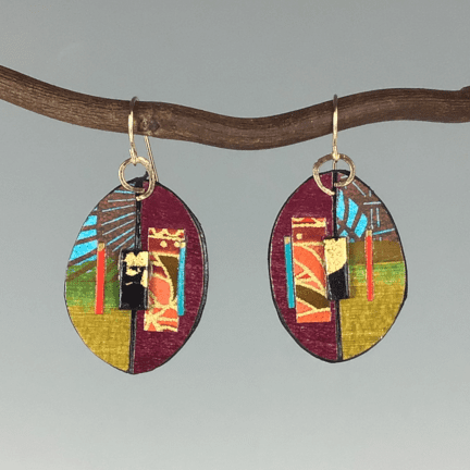 Paper Collage Earrings