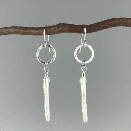 Simple Pearl Stick Earrings
