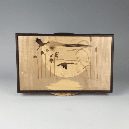 Ducks Over Moon Jewelry Box