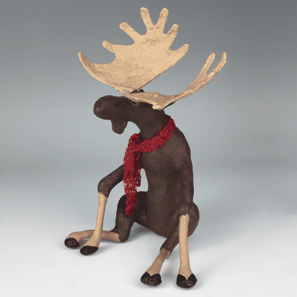 Alternative view of Paper Mache Moose