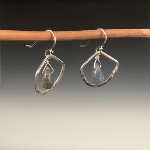 Alternative view of Labrodorite & Silver Earrings