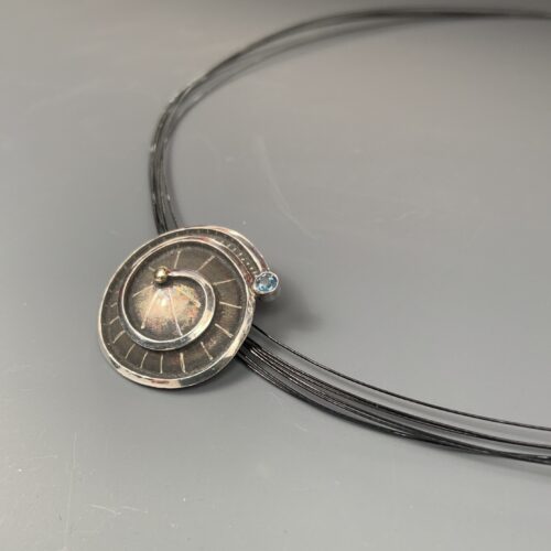 Alternative view of Blue Topaz Spiral Necklace