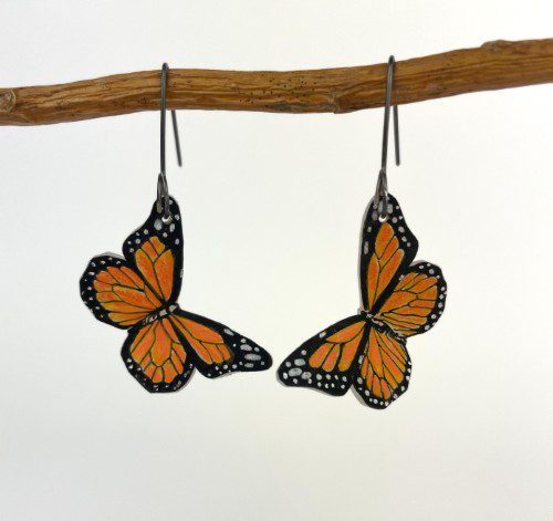 Small Monarch Butterfly Earrings