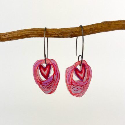 Tangle Heart Earrings