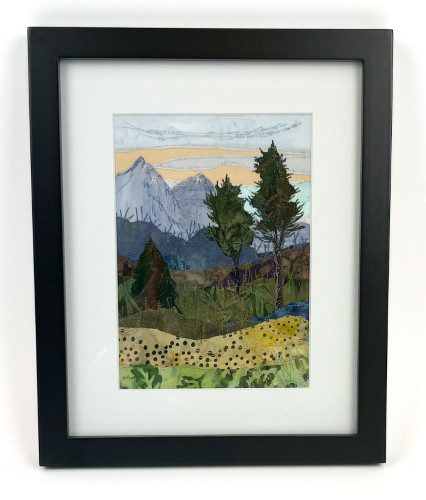 Framed Fabric Collage - Early Spring