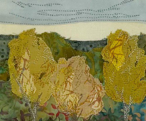 Alternative view of Framed Fabric Collage - 3 Trees