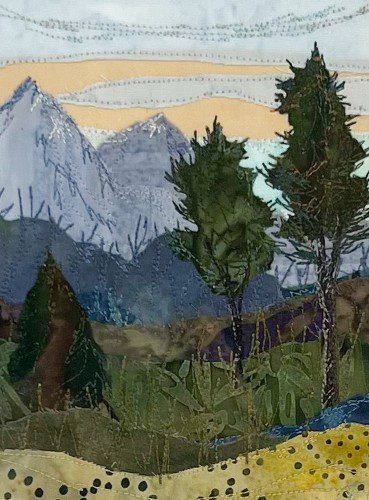 Alternative view of Framed Fabric Collage - Early Spring