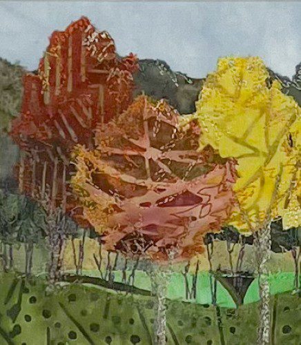 Alternative view of Framed Fabric Collage - Autumn