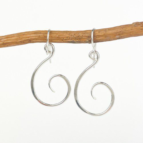 Silver Swirl Earrings