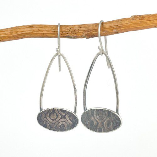 Textured Oval Earrings