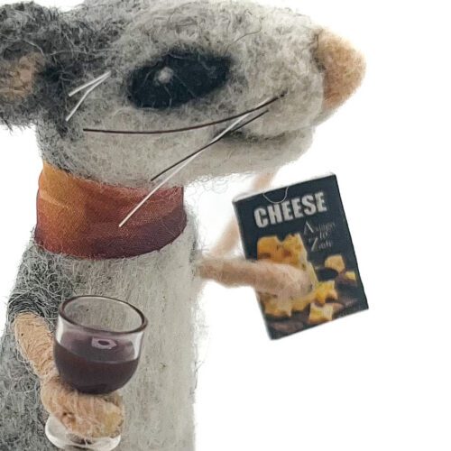 Alternative view of Needle Felted Happy Hour Mouse