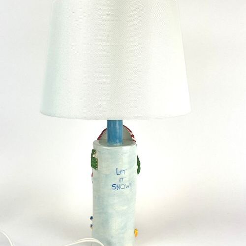 Alternative view of Ski Bunny Ceramic Lamp