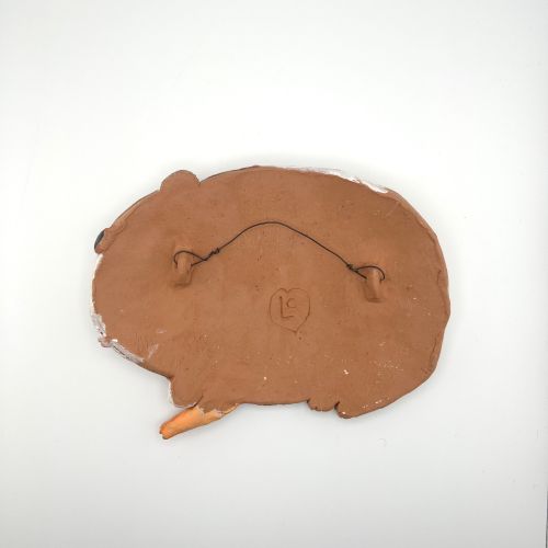Alternative view of Terracotta Guinea Pig Wall Hanging
