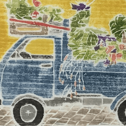 Alternative view of "Rome in Bloom" White Line Woodcut Print