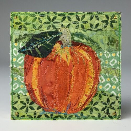 Fabric Collage - Pumpkin