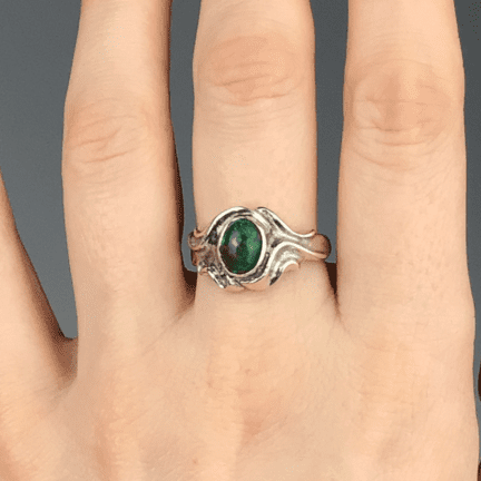 Alternative view of Green Opal Ring