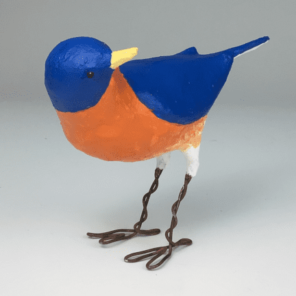 Alternative view of Paper Mache Bluebird