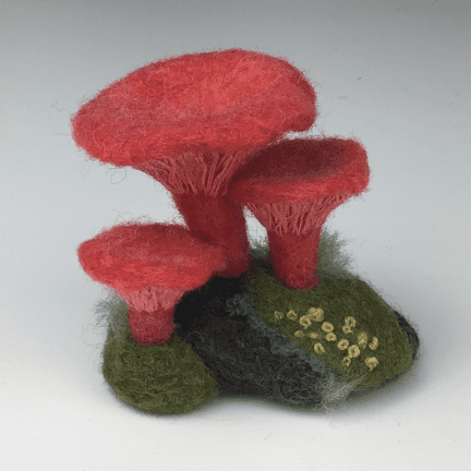 Felted Mushroom Cluster
