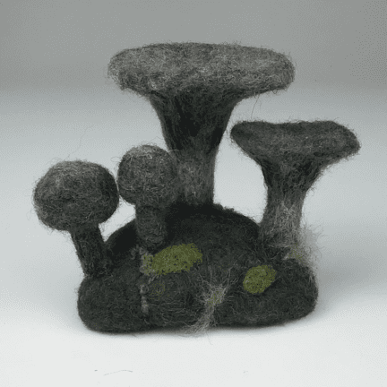 Felted Mushroom Cluster