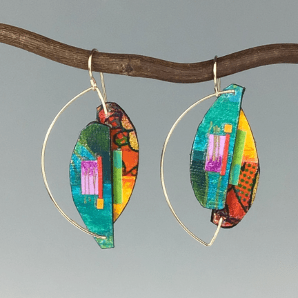Paper Collage Earrings