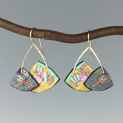 Paper Collage Earrings