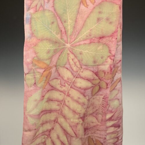 Botanical Print Scarf - Wool/Silk Blend