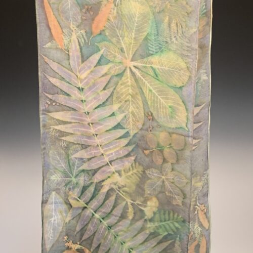 Botanical Print Scarf - Wool/Silk Blend