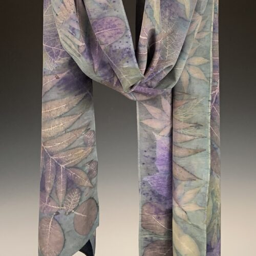 Alternative view of Botanical Print Scarf - Stonewashed Silk