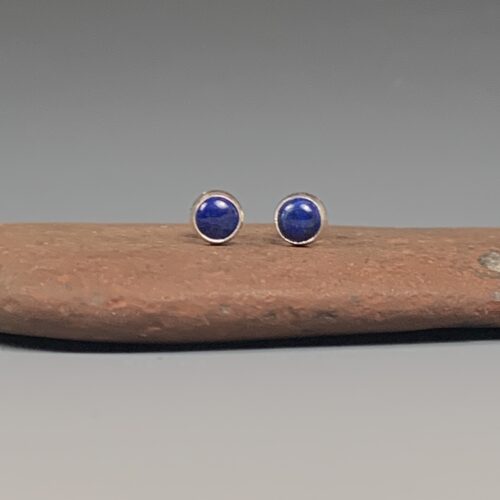 Blue Lapis Post Earrings - 5mm