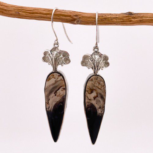 Petrified Palmwood Earrings