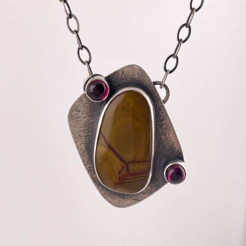Imperial Jasper and Ruby Pendant