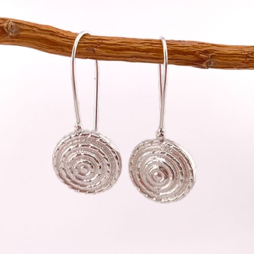 Sterling Silver Swirl Dangle Earrings