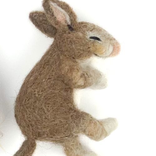 Alternative view of Needle Felted Sleeping Baby Bunny