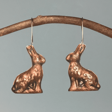 Chocolate Bunny Earrings