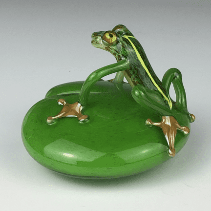 Alternative view of Glass Frog on Lilypad