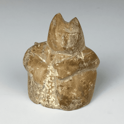 Tiny Alabaster Cat Sculpture