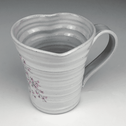 Shorter Cherry Blossom Heart Mug