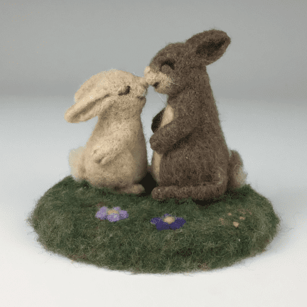 "Bunny Love" Felted Bunnies