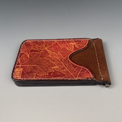 Natural Leather Wallet with Money Clip
