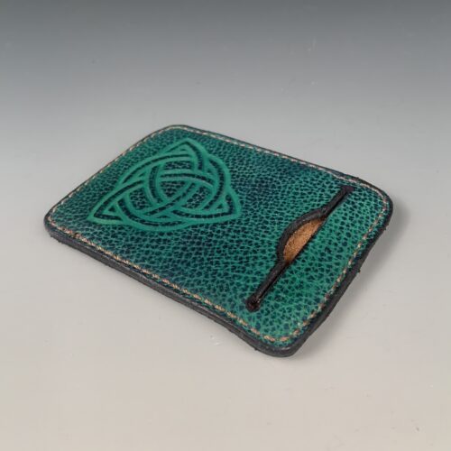 Turquoise Leather Cash & Card Wallet